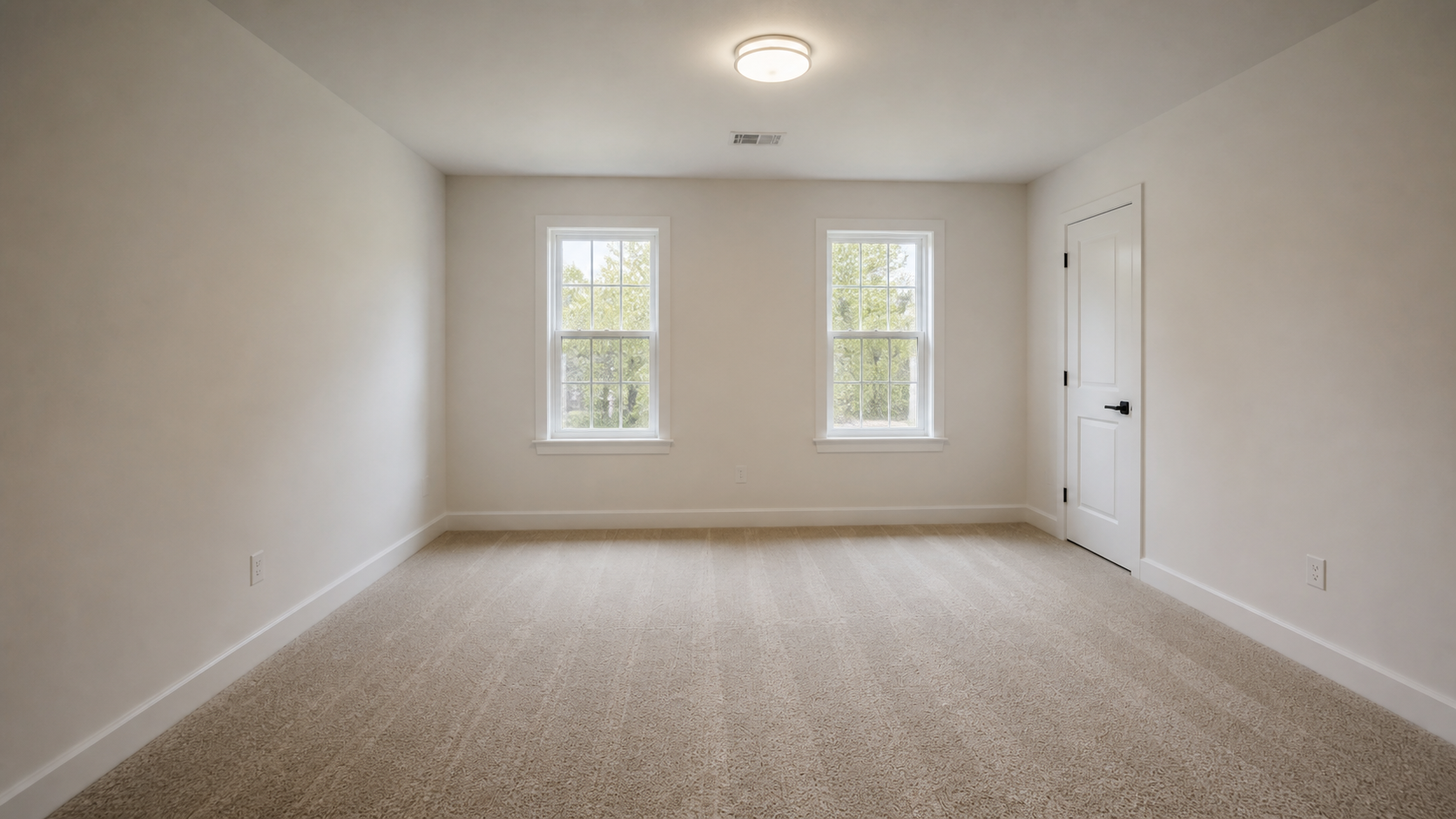 Primary bedroom before virtual staging